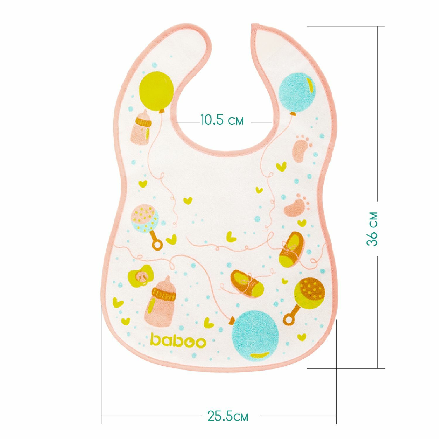 Фартук нагрудный BABOO Baby Shower махровый с 1года 11-704 - фото 3