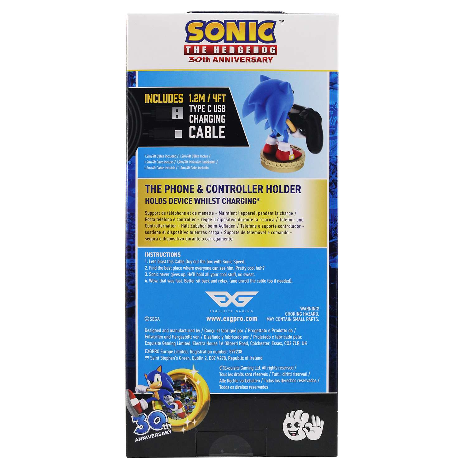 Фигурка-подставка Подставка Cable guy Classic Sonic EXG2 - фото 3