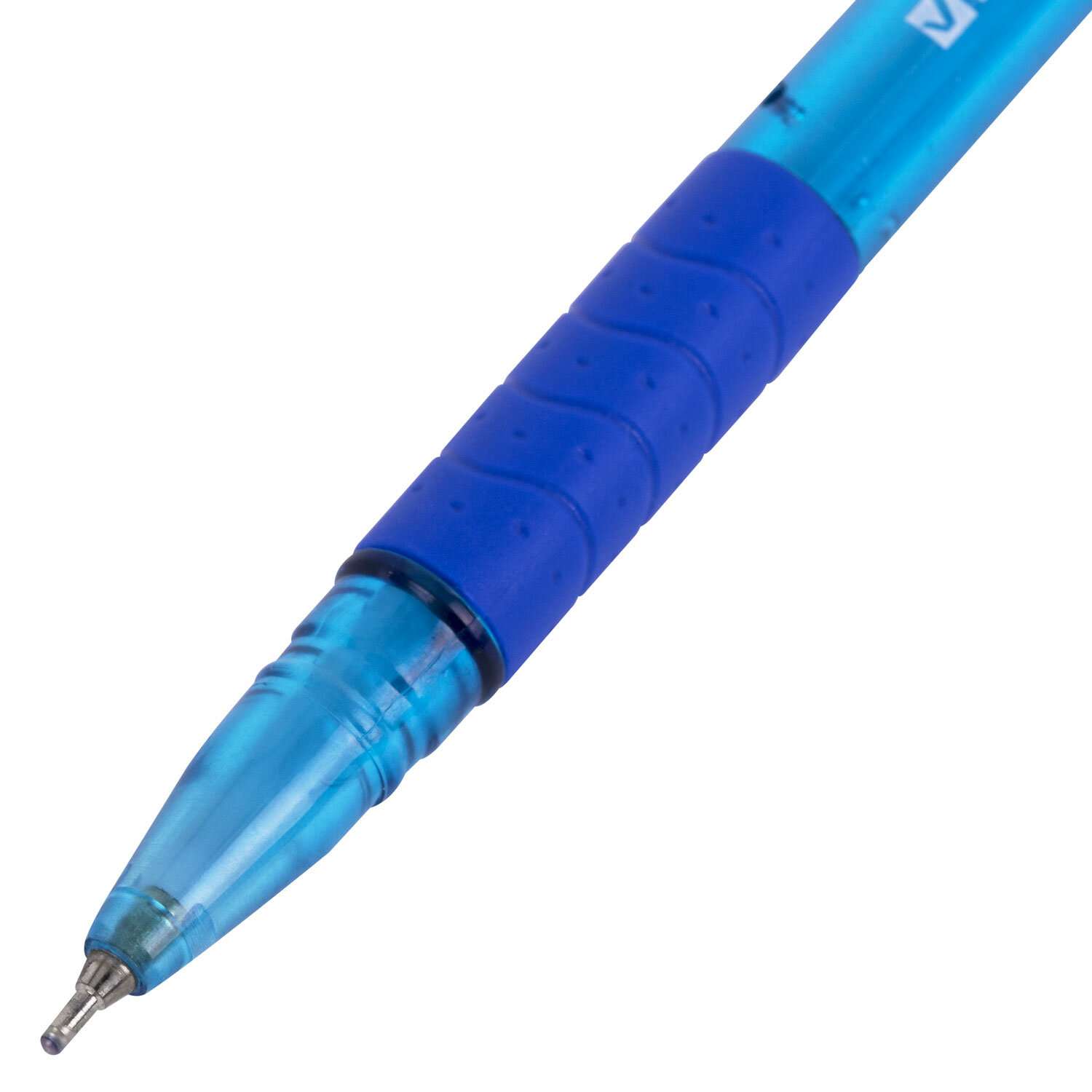 Ручки шариковые Brauberg синие набор 12 штук тонкие для школы - фото 5