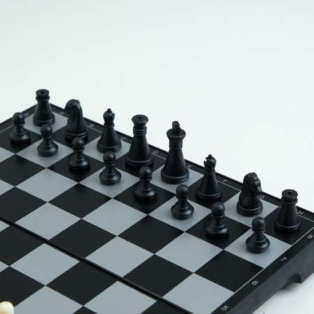 Шахматы Sima-Land магнитные 19.5х19.5 см чёрно белые