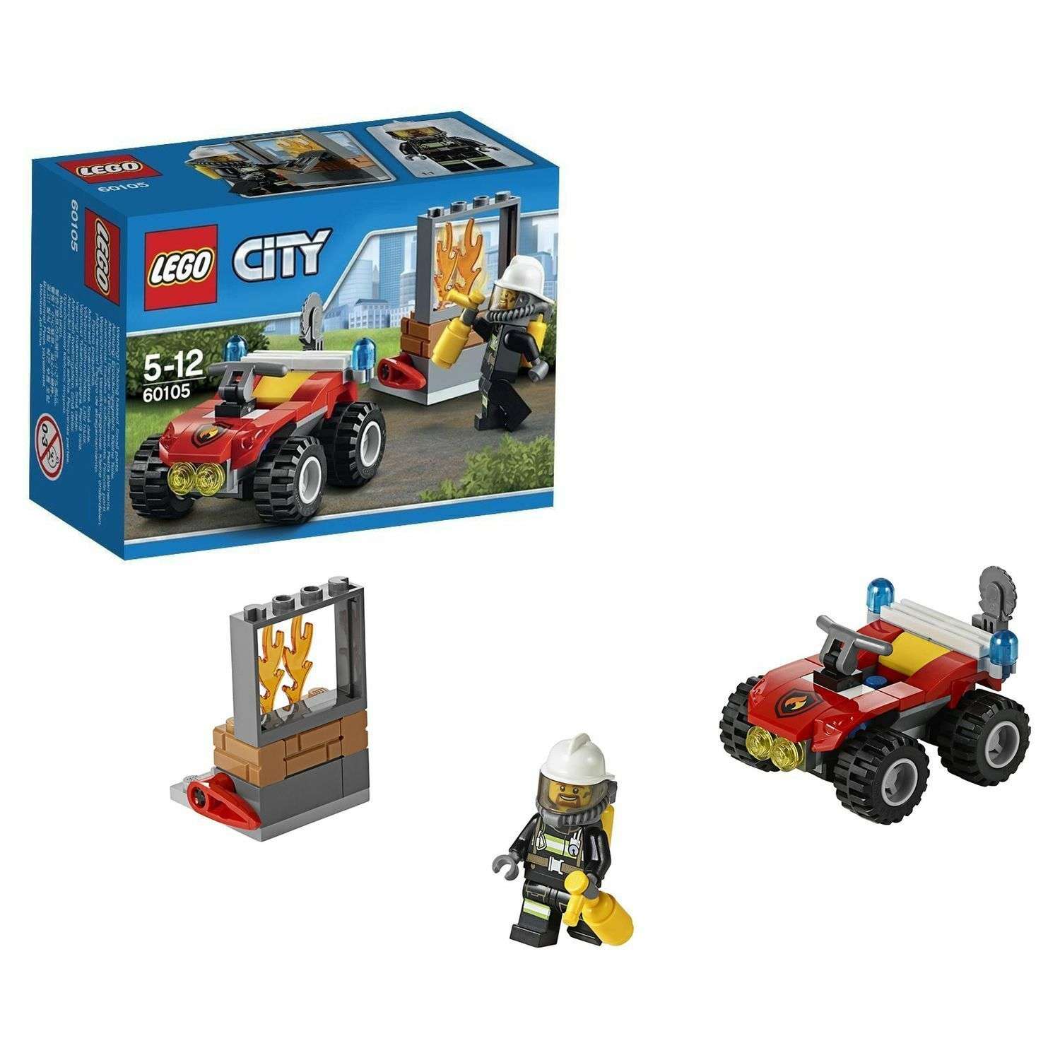 Конструктор LEGO City Fire Пожарный квадроцикл (60105) - фото 1