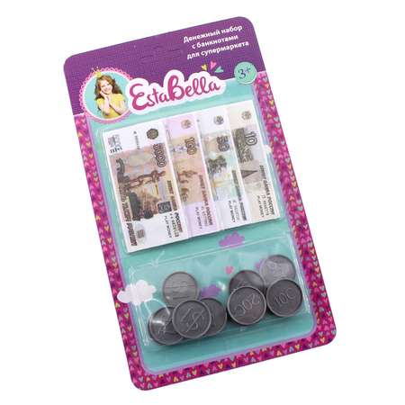 Игровой набор EstaBella Банкноты и монеты для супермаркета