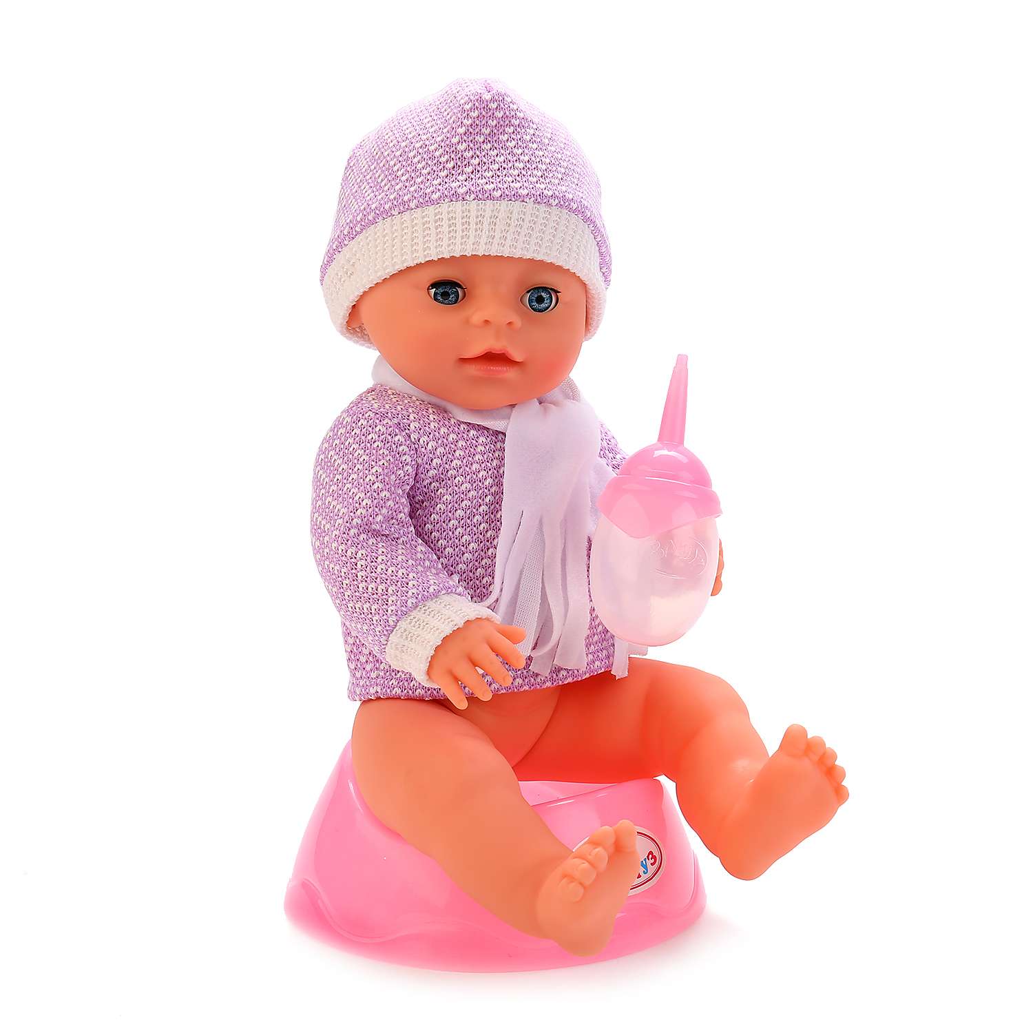 Кукла Карапуз интерактивный в сиреневой кофточке (Y40BB-DP-OTF-RU) 215458 - фото 4