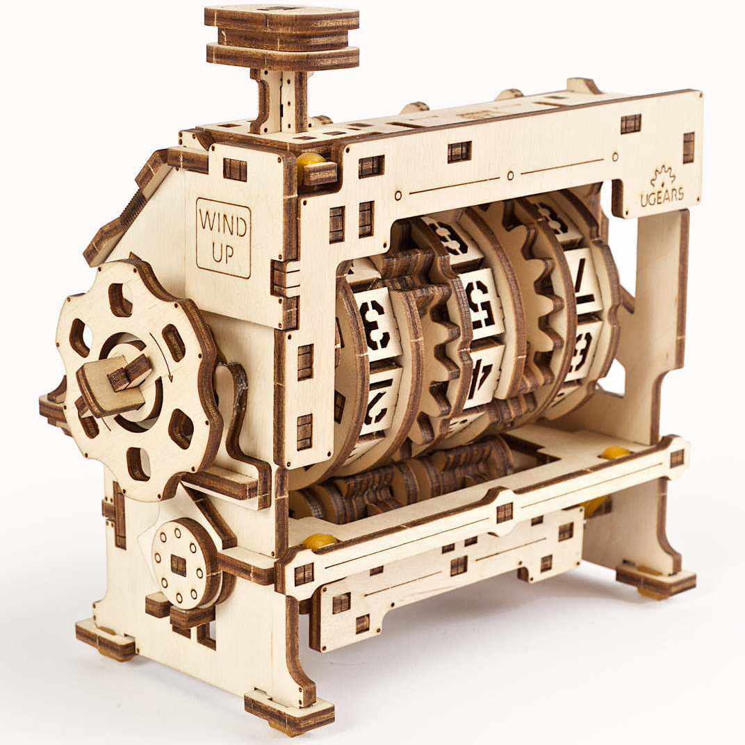 Сборная деревянная модель UGEARS Счетчик STEM 3D-пазл механический конструктор - фото 4