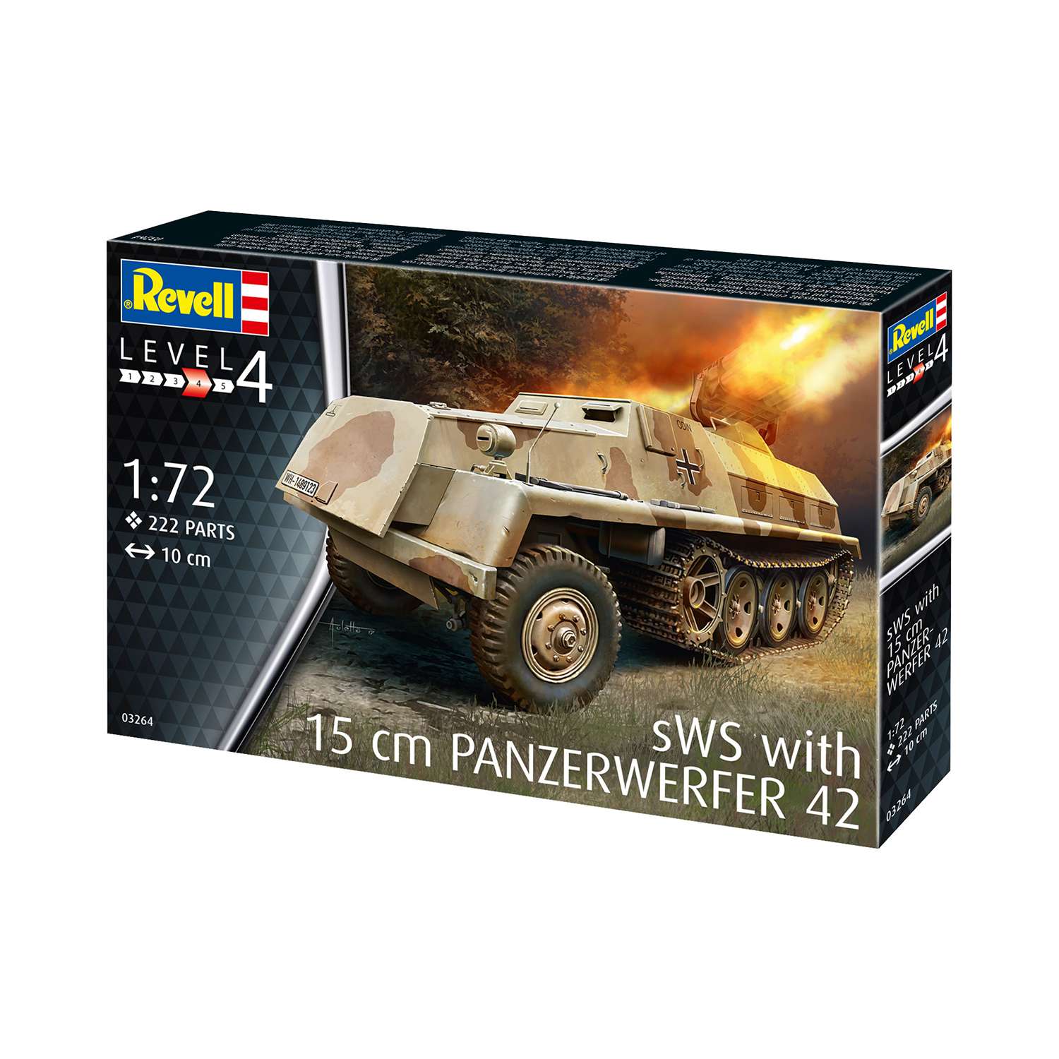 Сборная модель Revell Германская самоходная РСЗО периода Второй мировой войны Panzerwerfer 42 auf sWS 03264 - фото 3