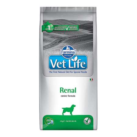 Корм для собак Farmina VetLife ренал почечные заболевания 12кг