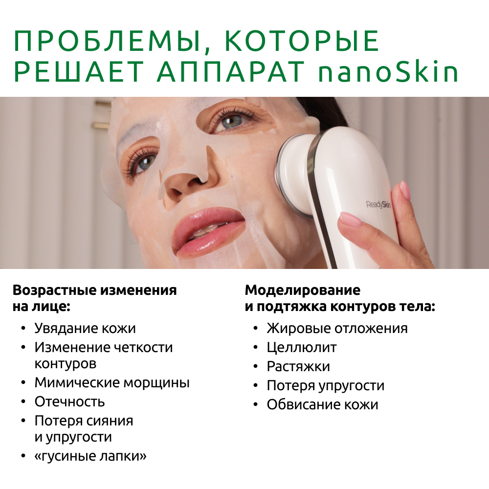 Прибор ReadySkin для RF-лифтинга лица и тела nanoSkin - фото 10