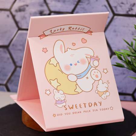 Зеркало настольное для макияжа iLikeGift Sweetday pink