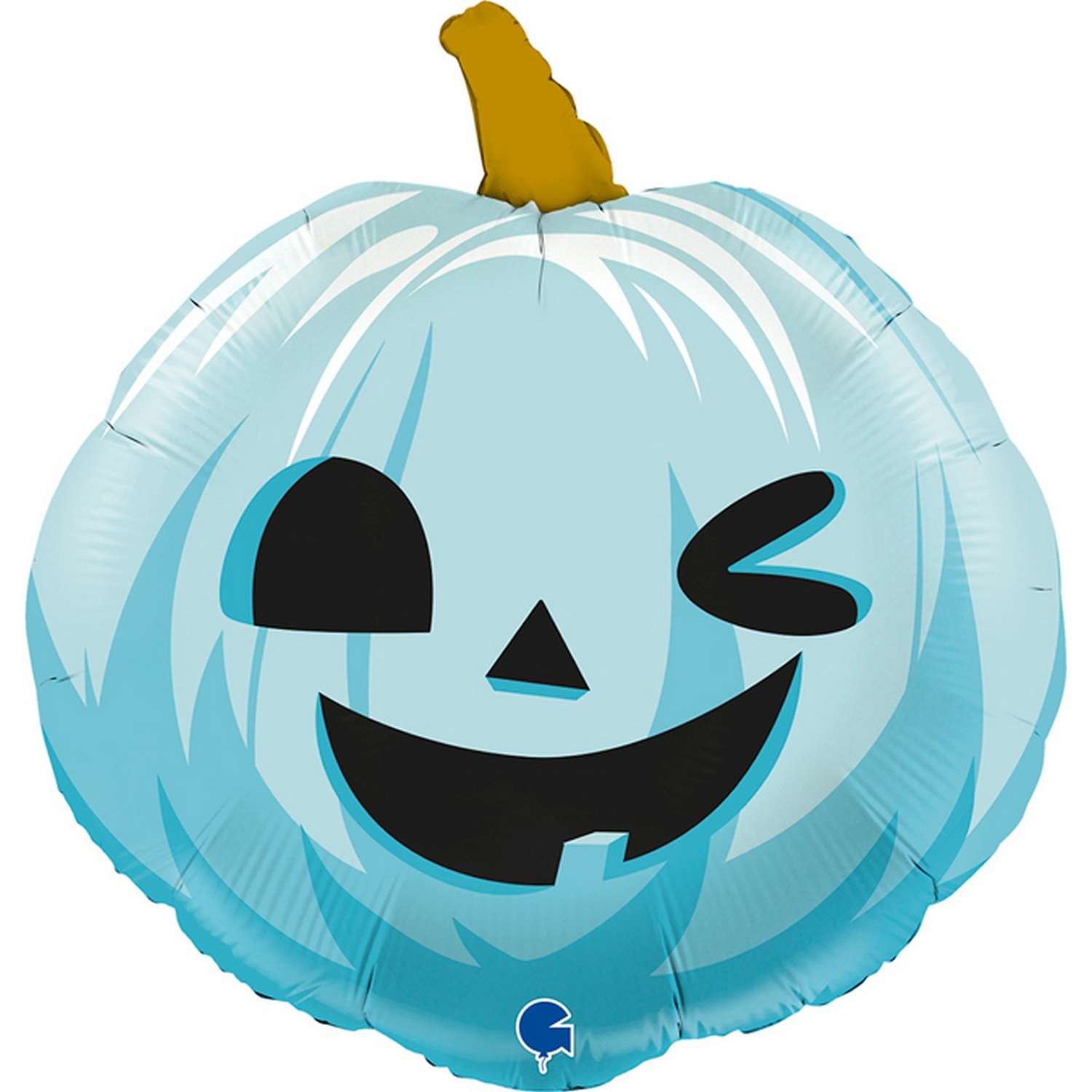 Шар фольгированный GRABO 22 дм «Тыква на Хэллоуин» фигура цвет голубой - фото 1