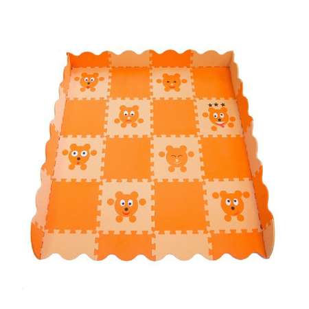 Развивающий детский коврик Eco cover игровой для ползания мягкий пол Мишки 33х33