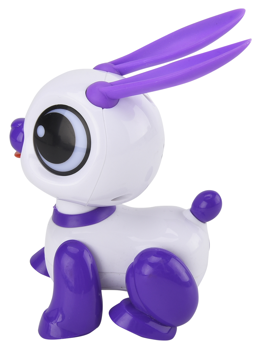 Интерактивная игрушка Mioshi зайчонок 13 см свет звук фиол - фото 1