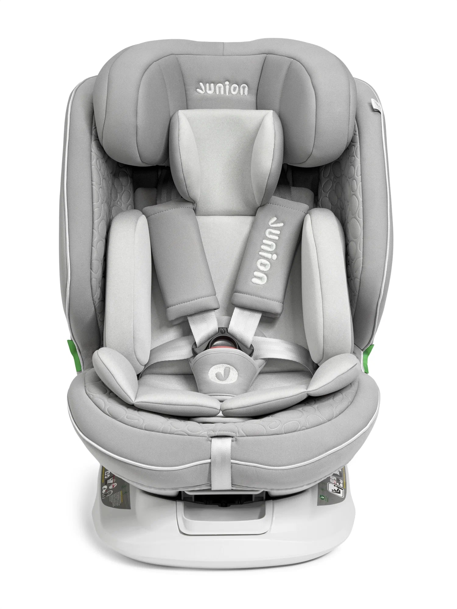 Автокресло Junion Julsi i-size группа 0+/1/2/3 0-36 кг 0-12 лет 360° Isofix серый - фото 1