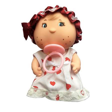 Игрушка ABC Пупс-девочка в платье с красной повязкой и с соской 122