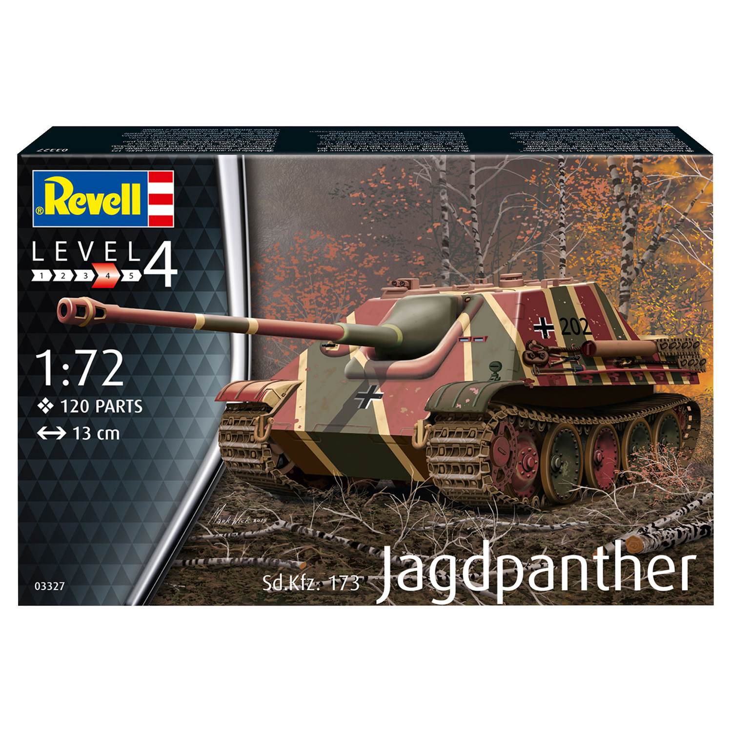 Сборная модель Revell Немецкая самоходно-артиллерийская установка Jagdpanther SdKfz173 Ягдпантера 03327 - фото 5