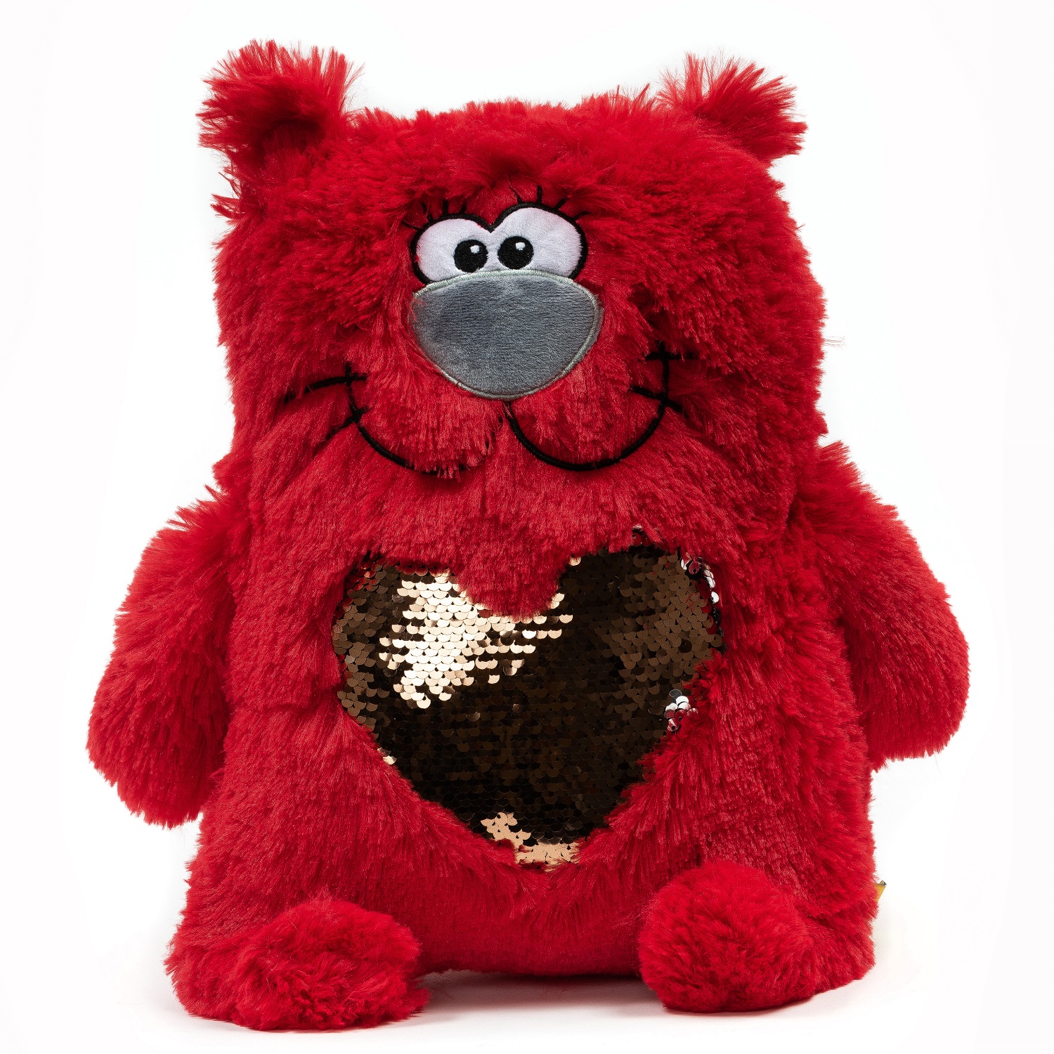 Игрушка мягконабивная Tallula Кот Lovecat 43 см красный - фото 2