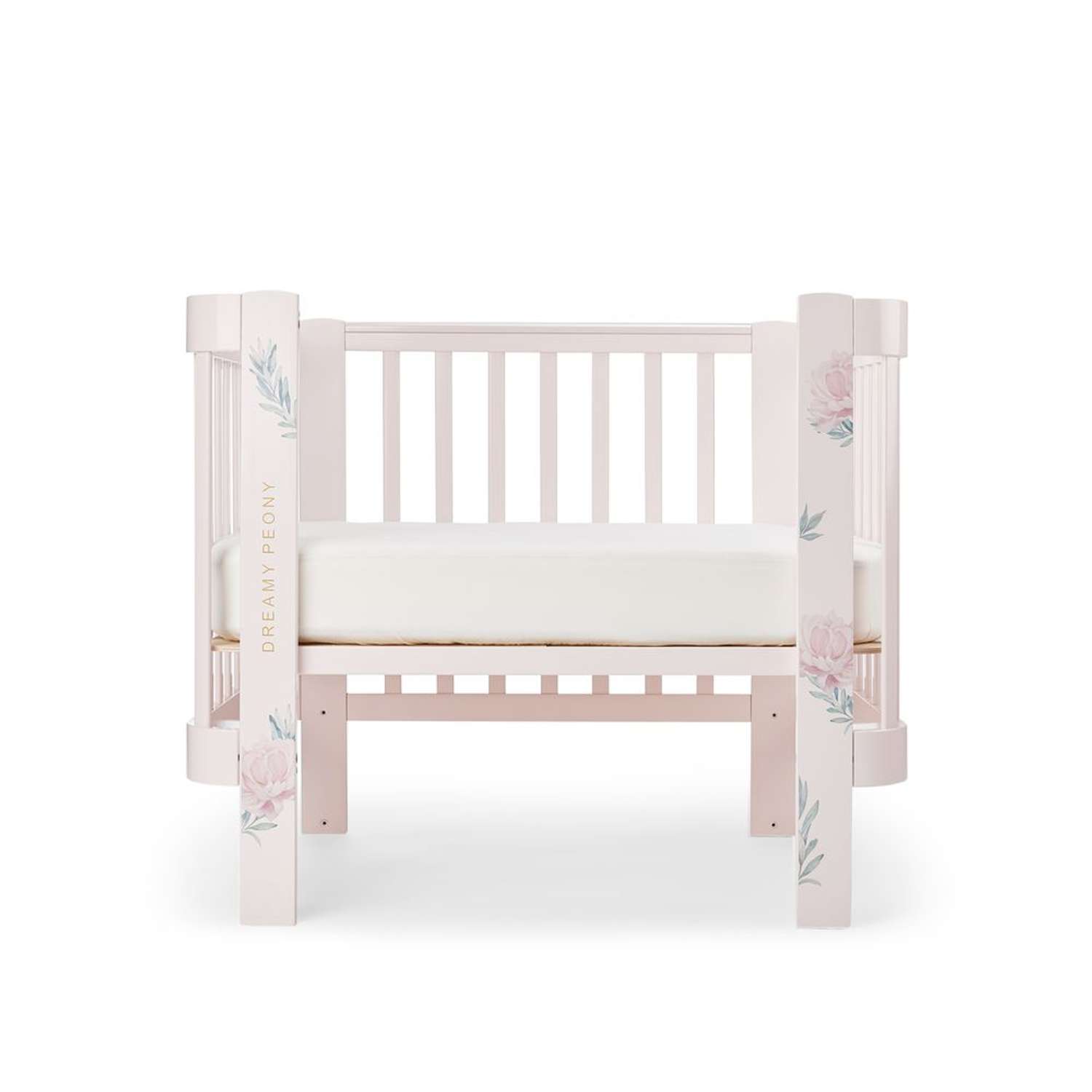 Детская кроватка Happy Baby Mommy Love прямоугольная, продольный маятник (розовый) - фото 21