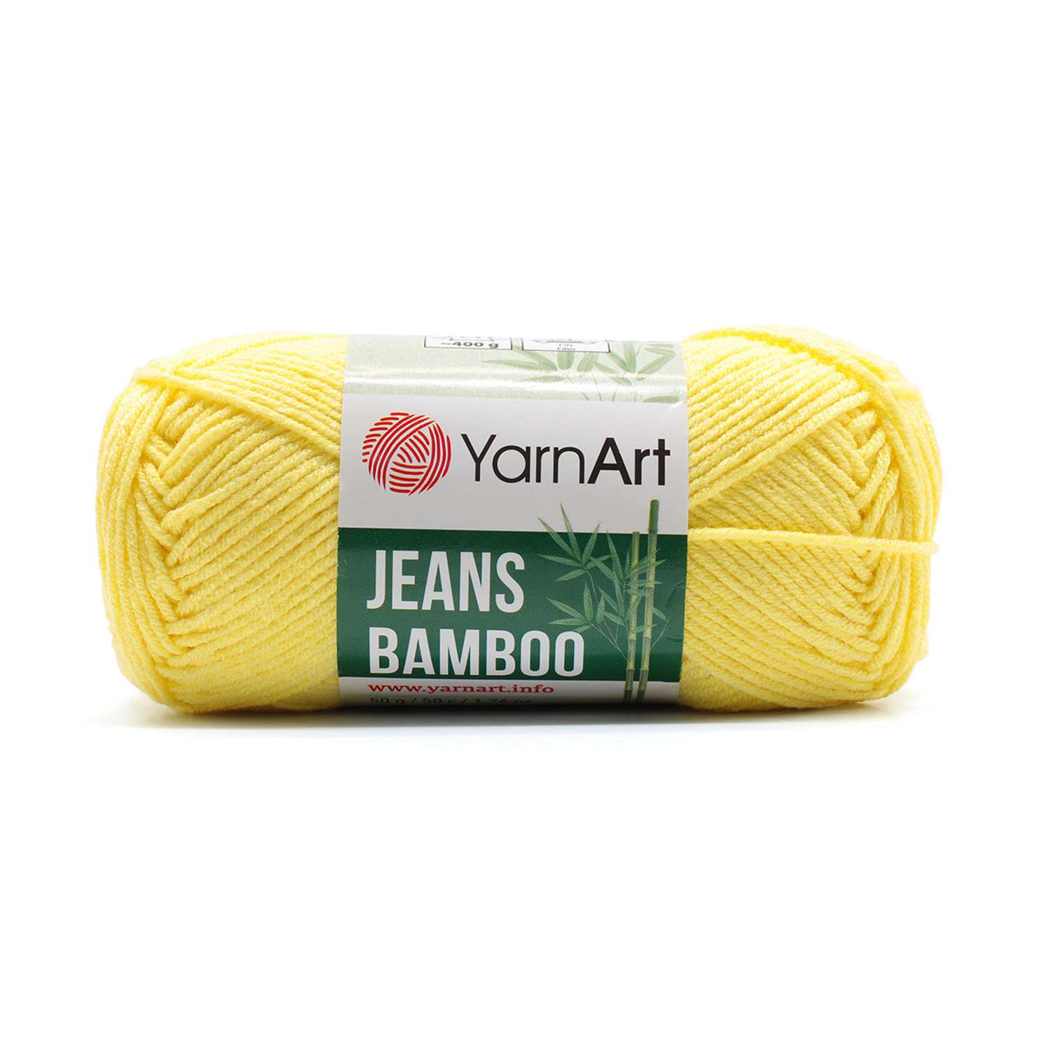 Пряжа для вязания YarnArt Jeans bamboo 50 гр 150 м бамбук полиакрил мягкая матовая 10 мотков 104 желтый - фото 4