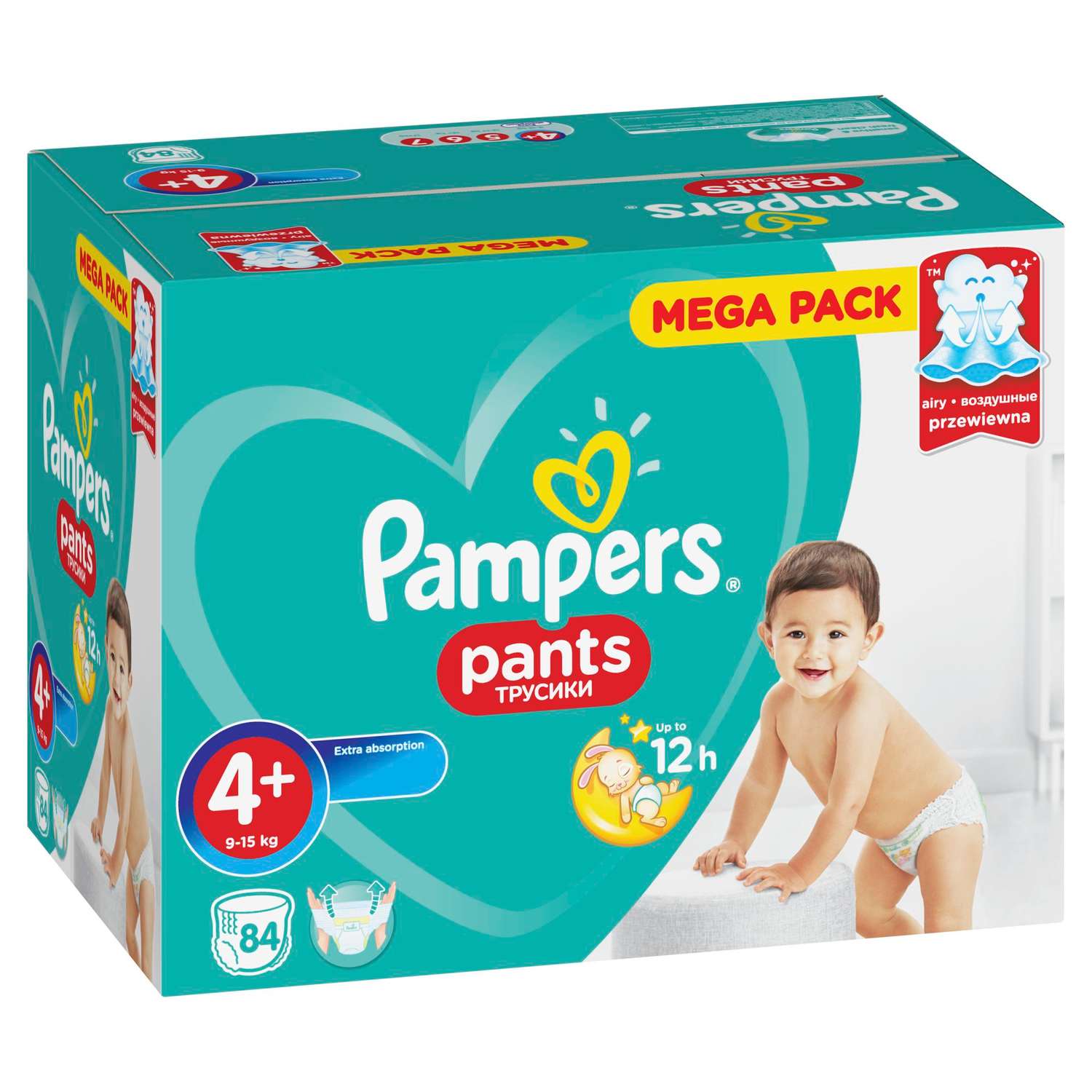 Подгузники-трусики Pampers Pants 9-15кг 84шт - фото 2