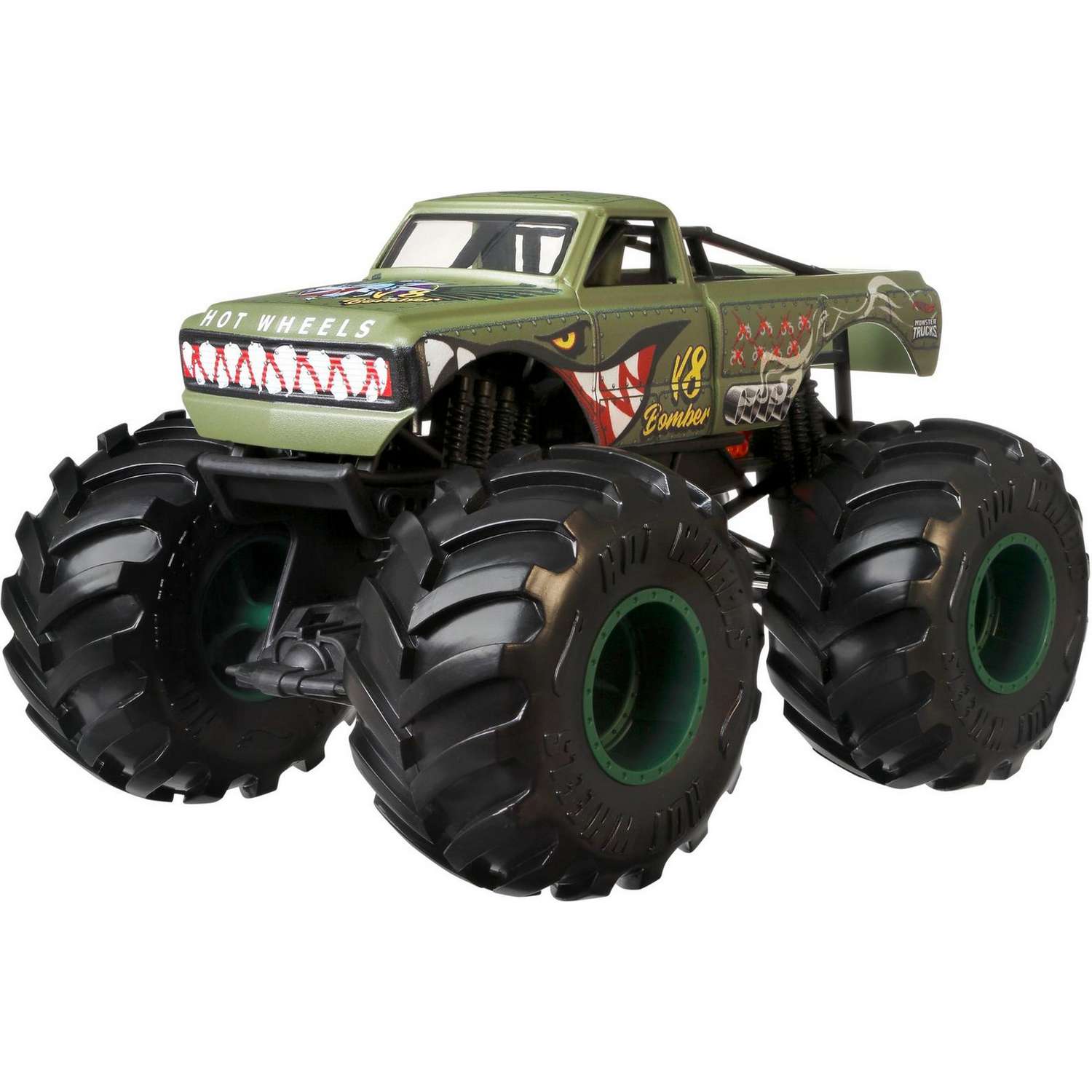 Машинка Hot Wheels Monster Trucks большой V8 Бомбер GWL16 FYJ83 - фото 1