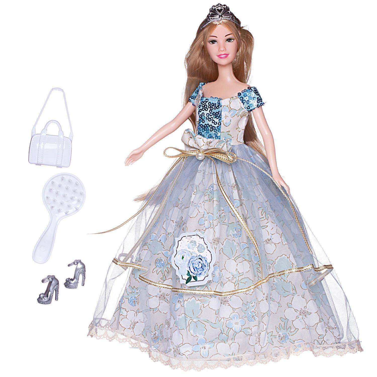 Кукла ABTOYS Бал принцессы в длинном платье светлые волосы 30см PT-01608 - фото 1