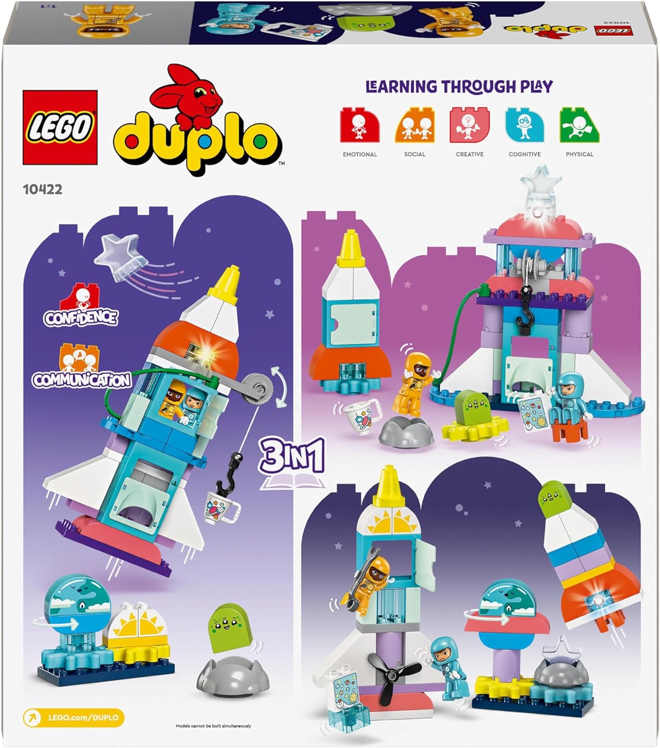 Конструктор LEGO DUPLO Приключения на космическом шаттле 3в1 10422 - фото 4