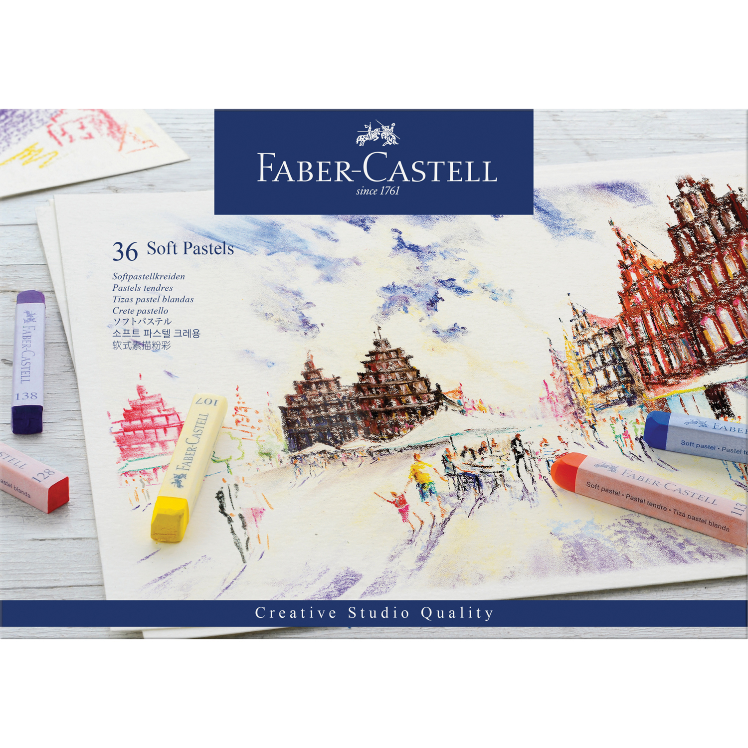 Пастель FABER CASTELL Soft pastels 36 цветов - фото 1