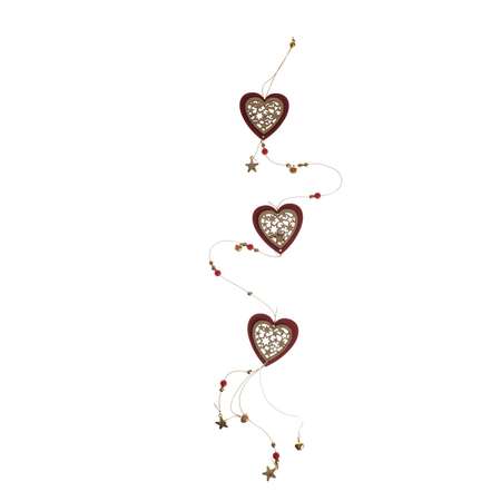 Подвеска Лесная мастерская декоративная «Сердца узорные» 7×93 см