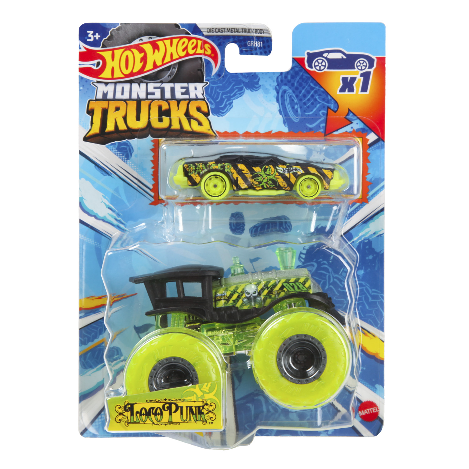 Машина Hot Wheels Monster Truck Loco Punk HKM08 GRH81 - фото 7