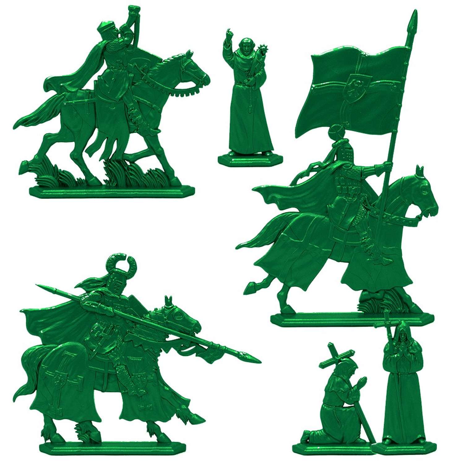 Набор солдатиков Воины и Битвы Магистр и его ставка цвет зеленый - фото 1