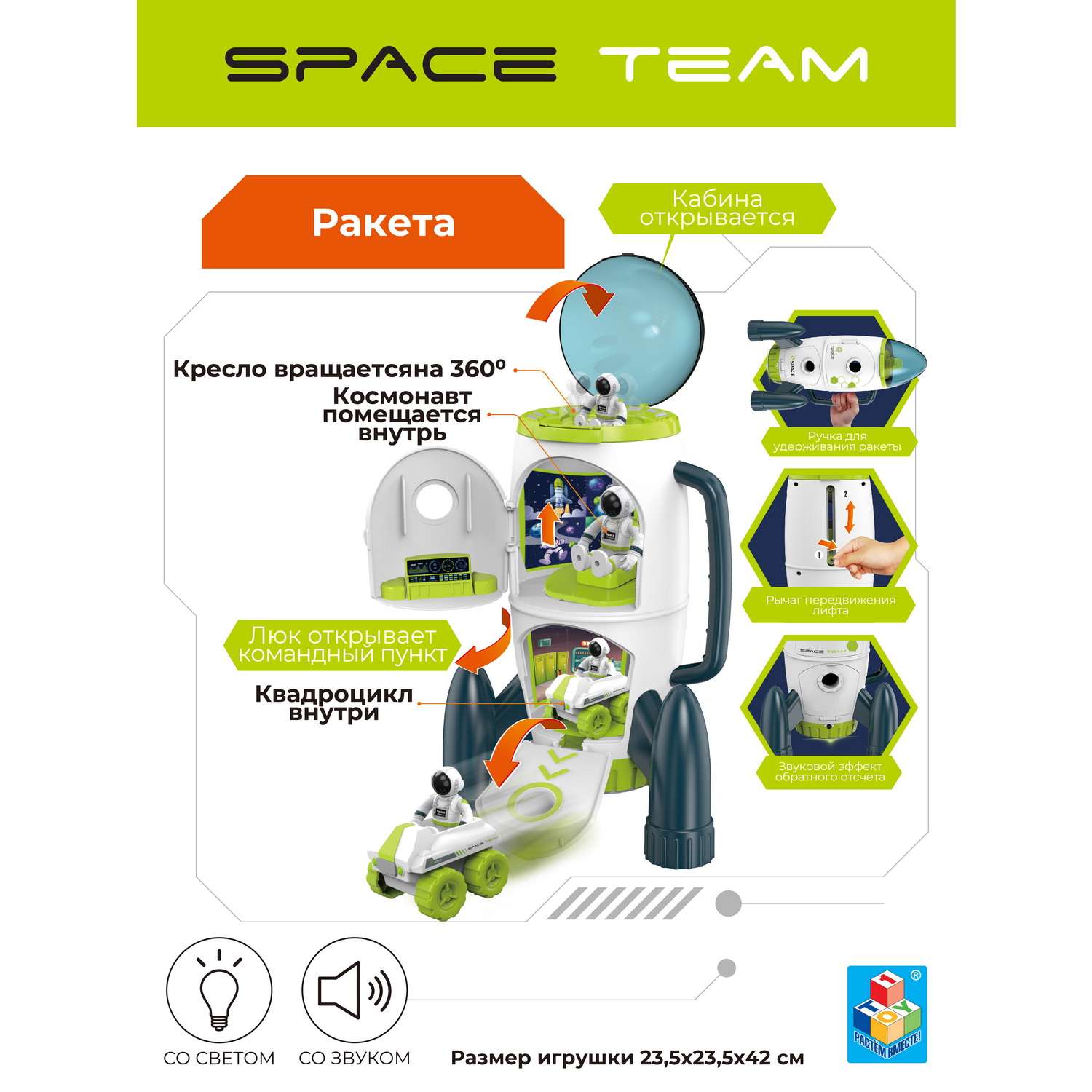 Игровой набор Space Team Космический 4 в 1 Т21435 - фото 2