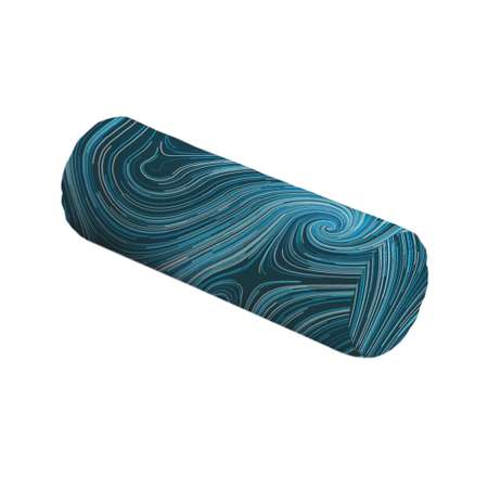 Декоративная подушка-валик JoyArty Синие вихри