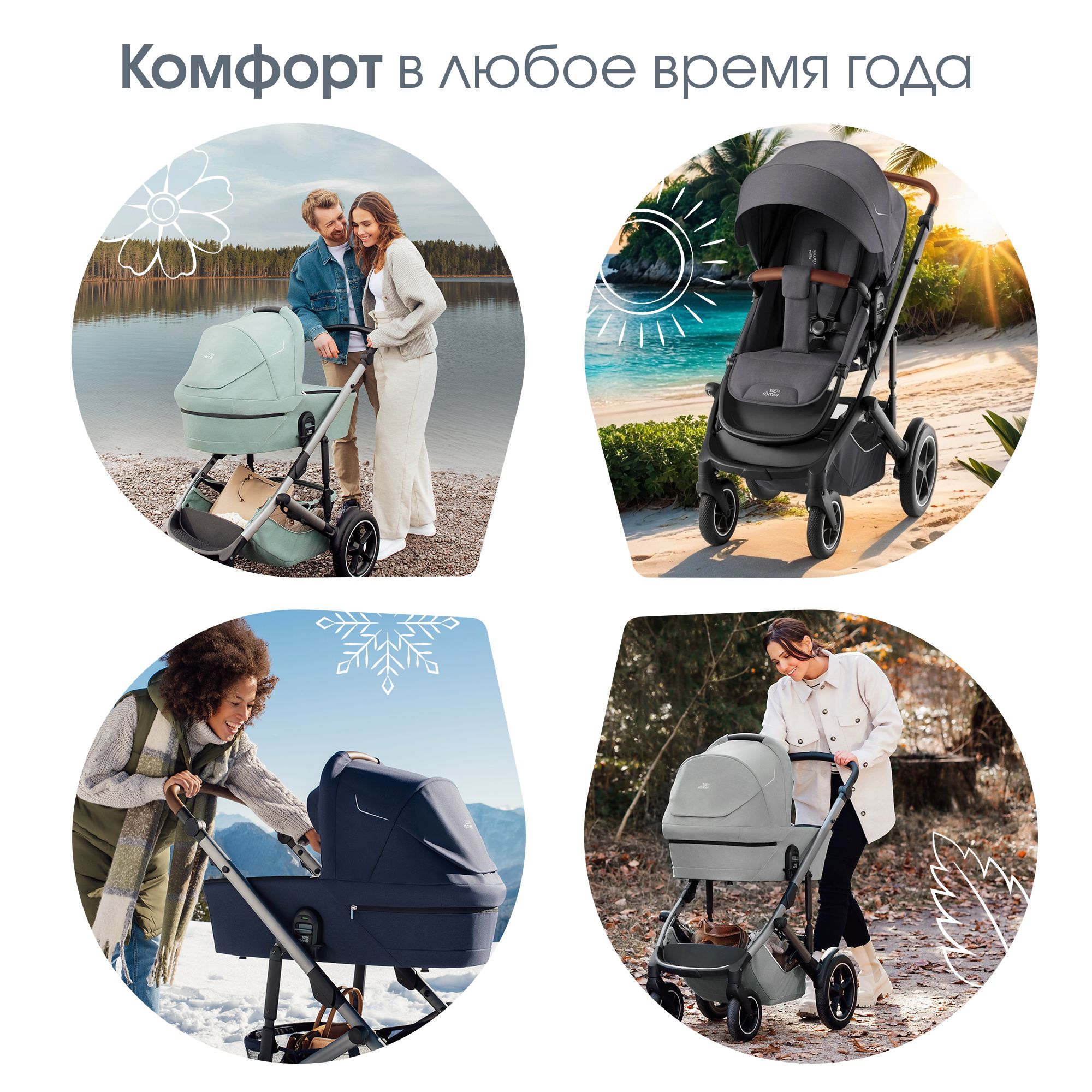 Коляска Britax Roemer 2 в 1 Smile 5Z Dusty Rose - фото 2