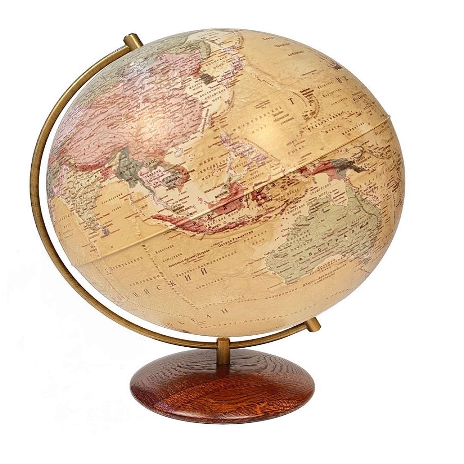 Глобус Globen Земля Антик на подставке из натурального дерева 32 см - фото 2