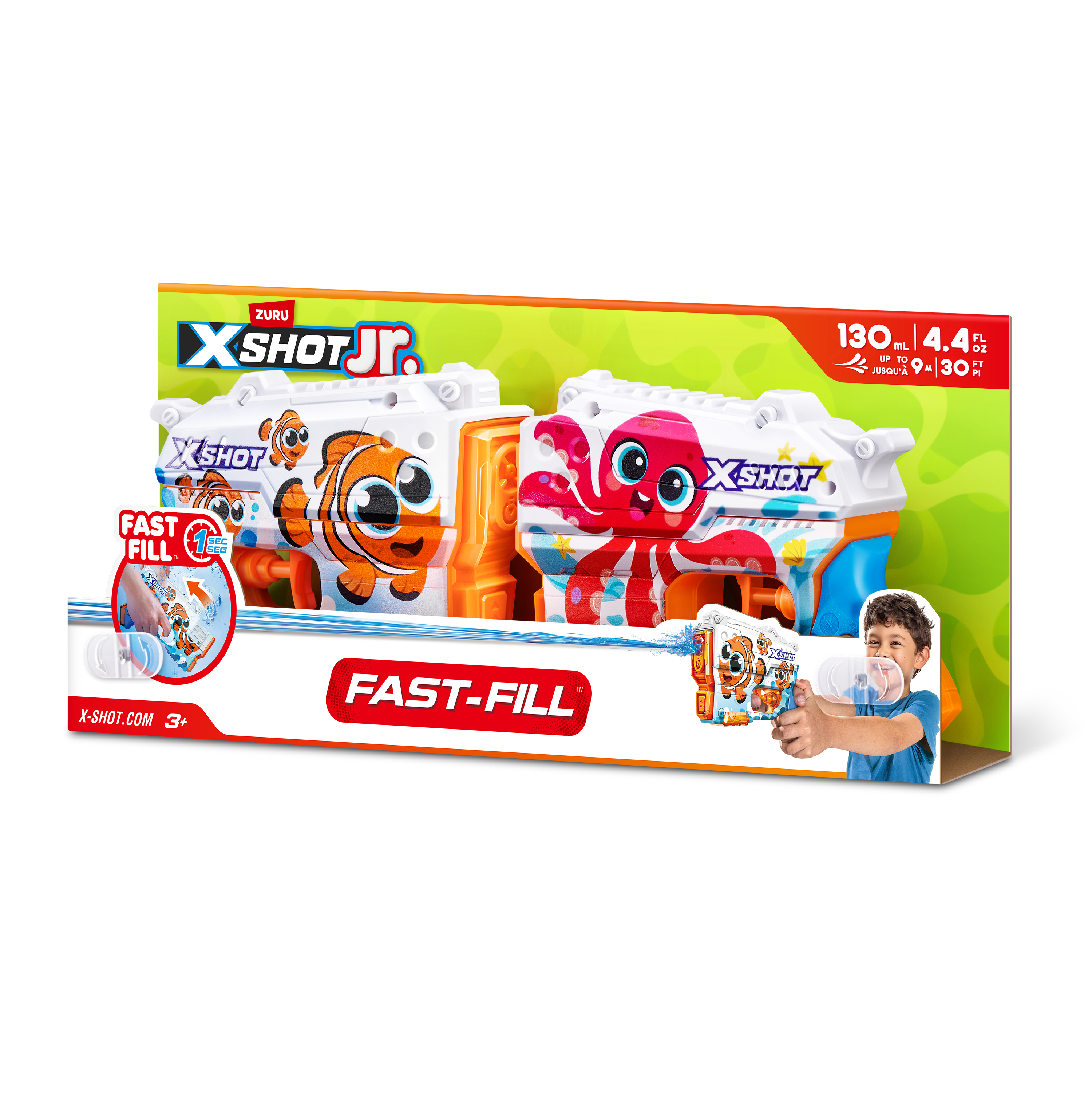 Бластер водный Zuru X-SHOT  Water FAST FILL 2 штуки в наборе - фото 6