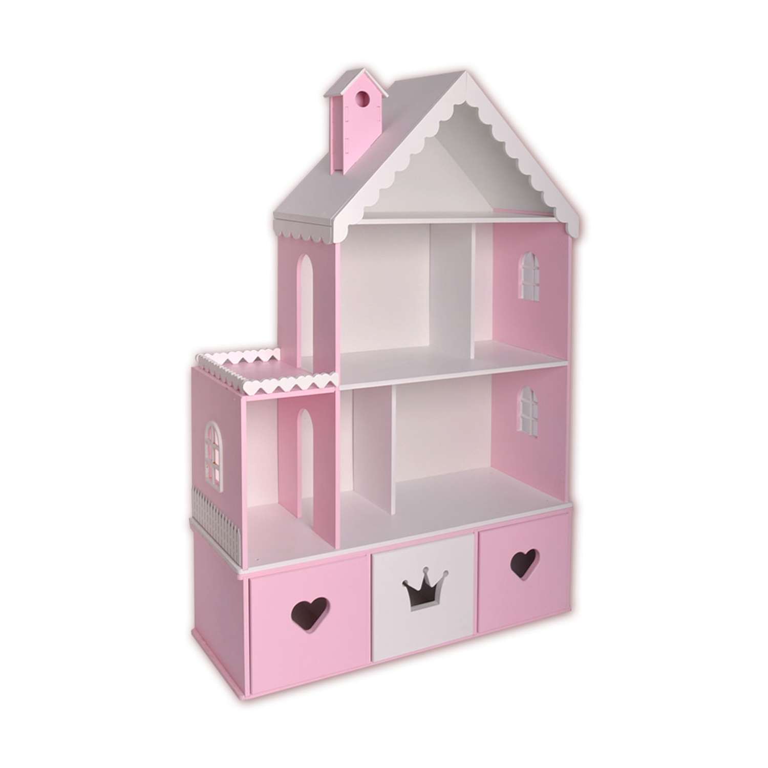 Кукольный дом Pema kids розово-белый Материал МДФ СтефанияРозБел - фото 3