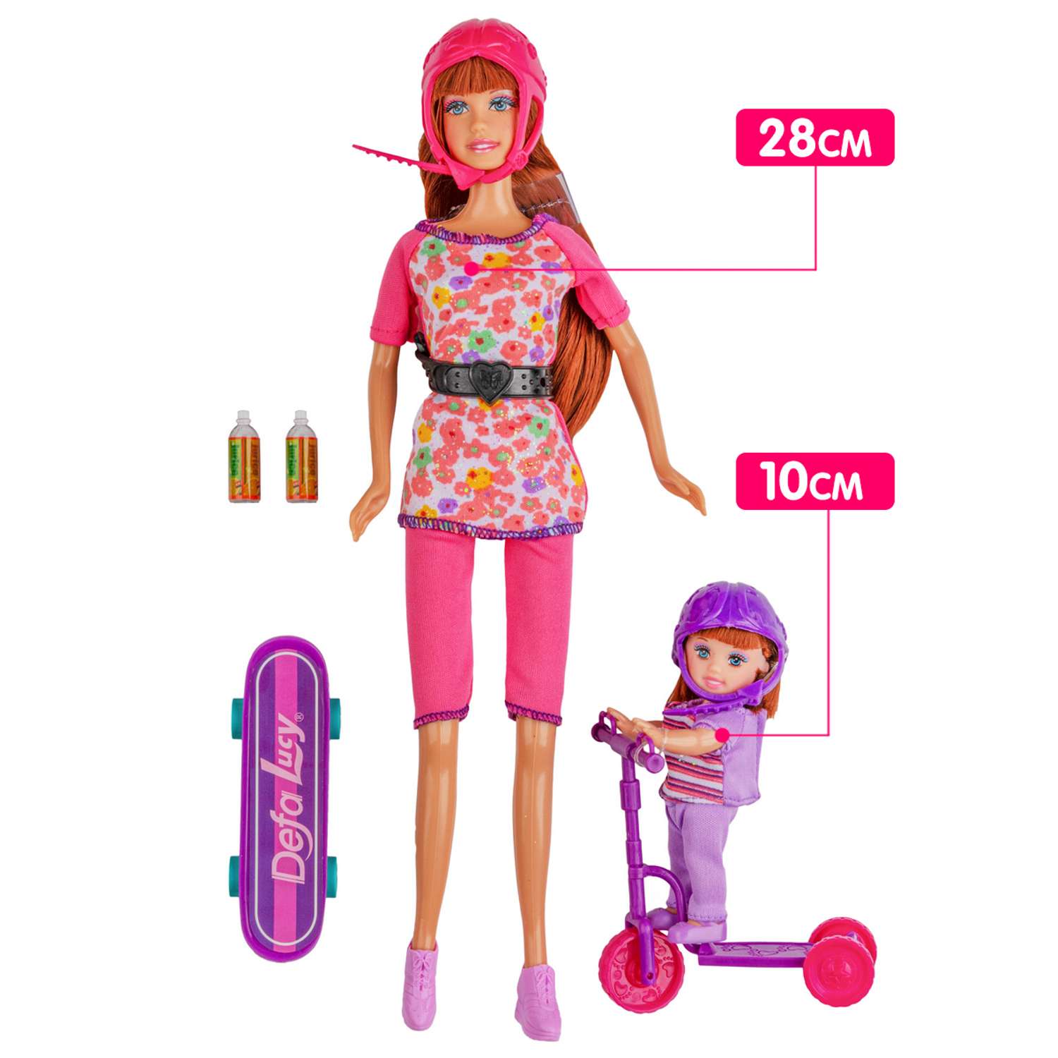 Набор кукол Defa Lucy Спортсменки в комплекте аксессуары 8191//розовый - фото 1