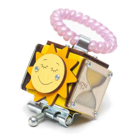 Бизикубик NOVA Toys Мини 5 см для детей в дорогу желтый цвет