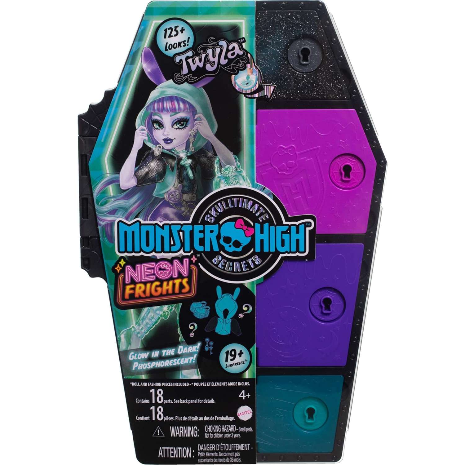 Набор игровой Monster High Шкаф с неоновыми секретами Twyla HNF82 HNF82 - фото 7