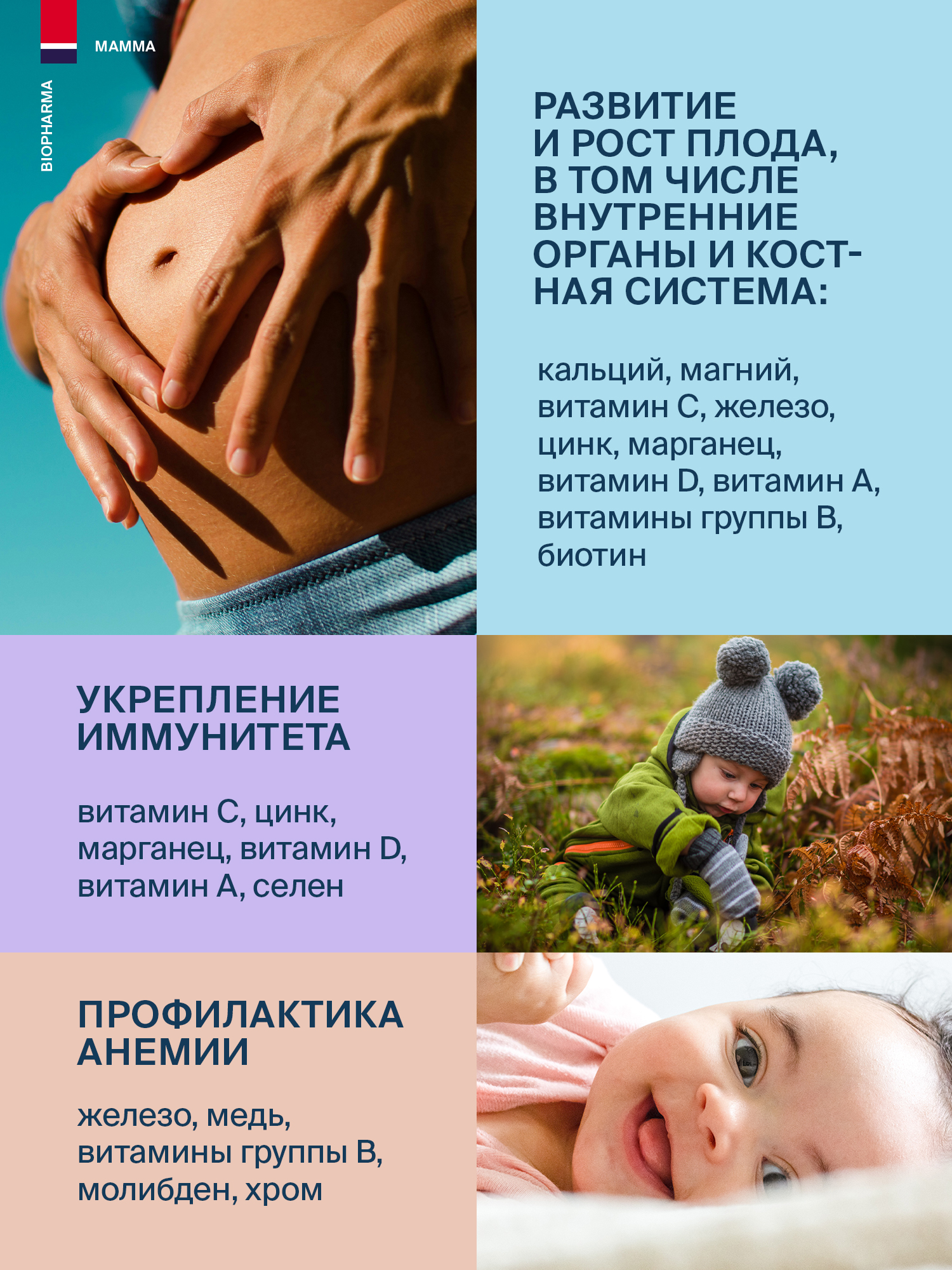 Витамины и минералы + Омега 3 Biopharma Mamma Витамины и минералы для беременных и кормящих мам с Омега 3 - фото 12