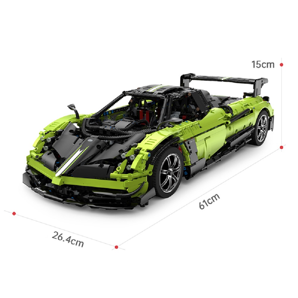 Конструктор Rastar 1:8 Pagani Huayra BC Зеленый 2934элементов - фото 6