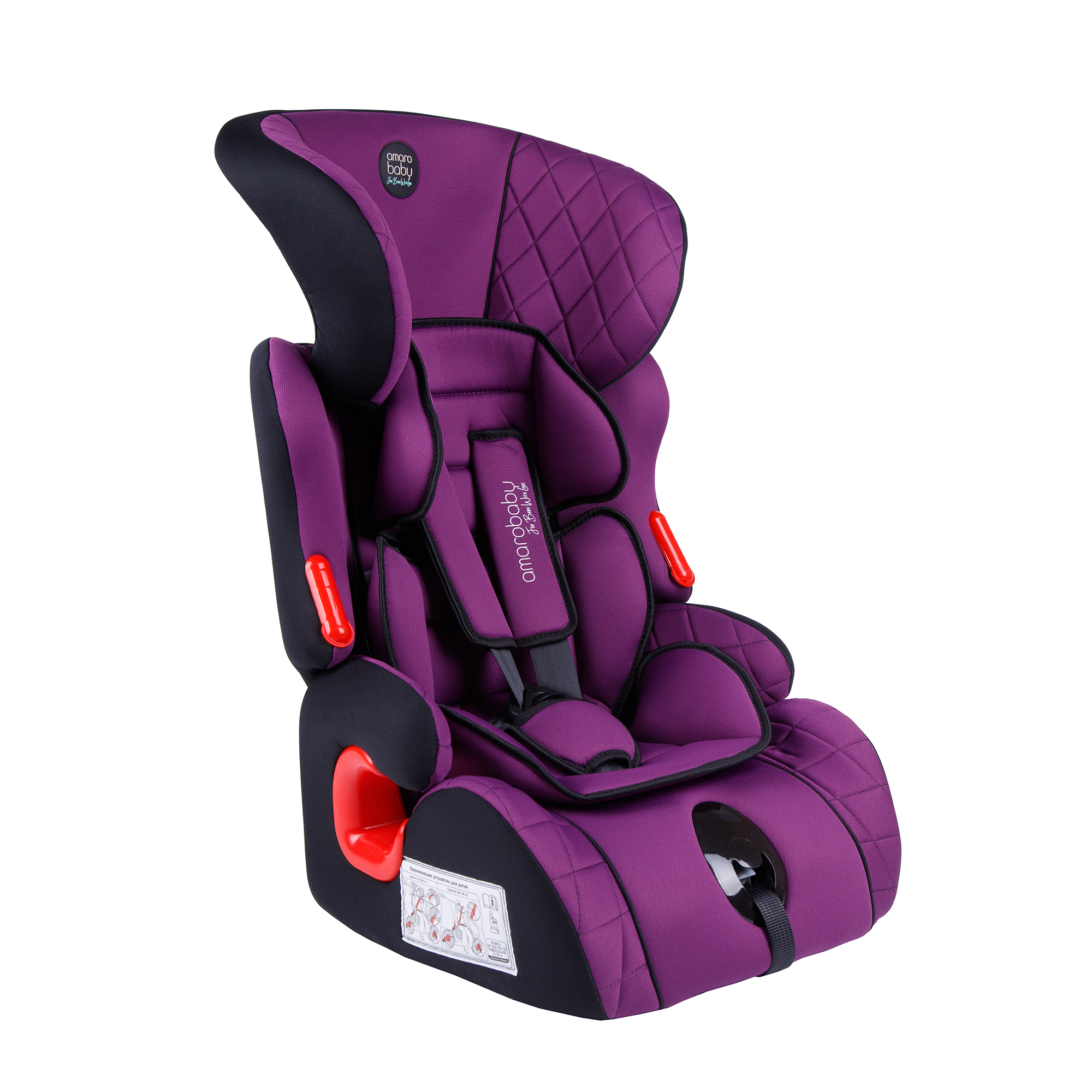 Автокресло Amarobaby Big trip I/II/III Фиолетовый - фото 11