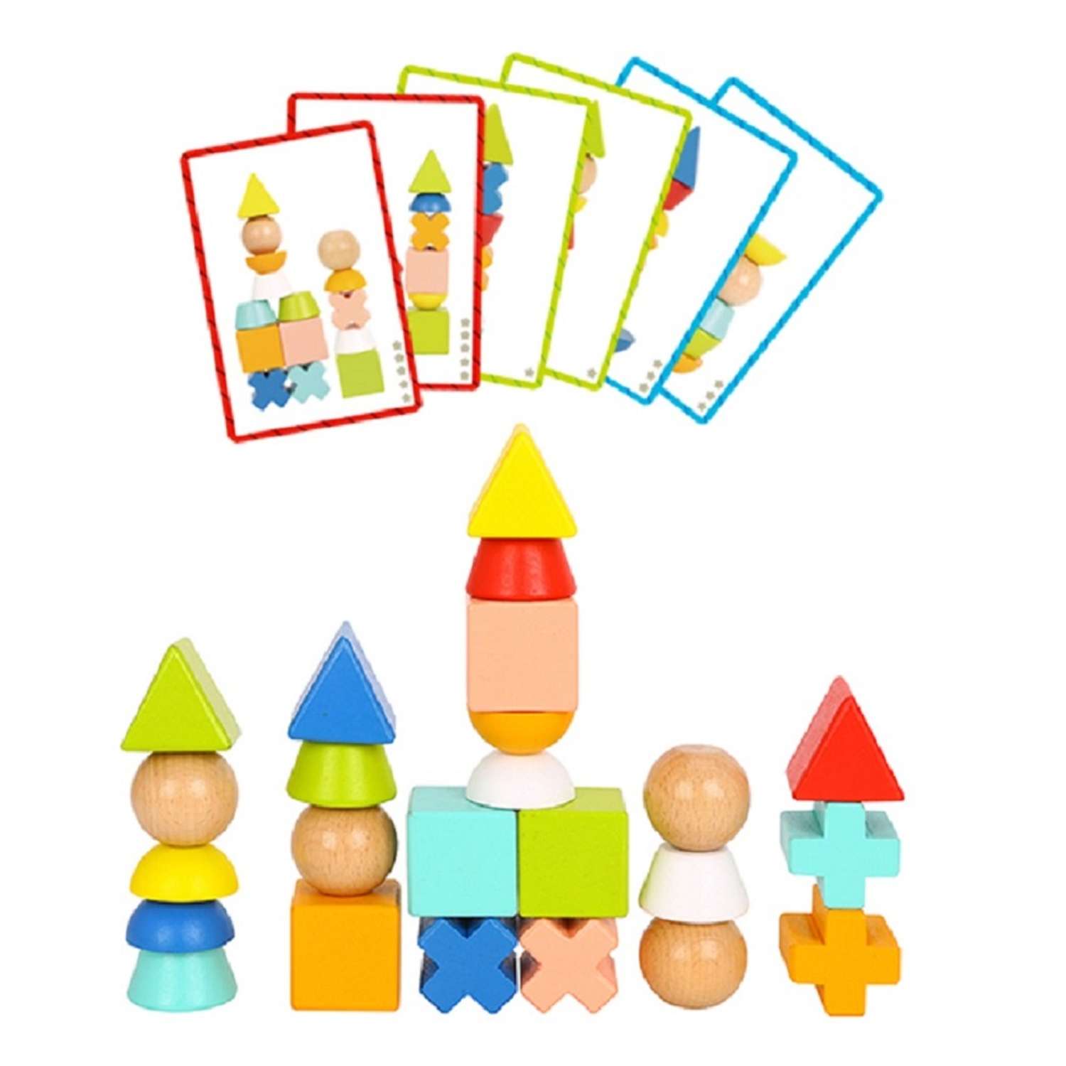 Игровой набор Tooky Toy TF268 Кубики с карточками - фото 3