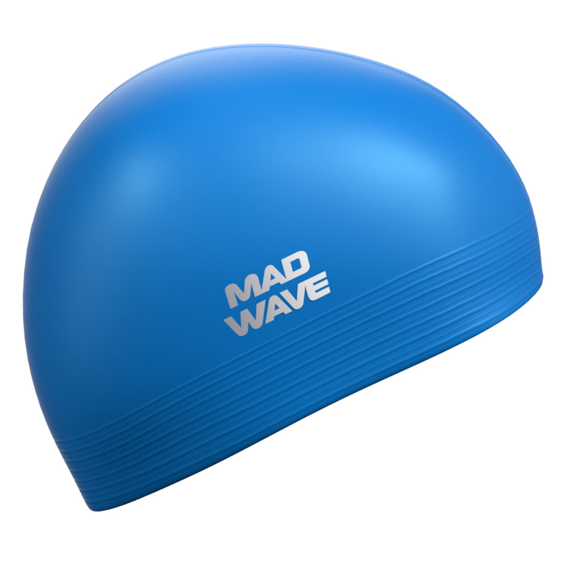 Шапочка для плавания латексная Mad Wave Solid Soft M0565 02 0 04W синяя - фото 2
