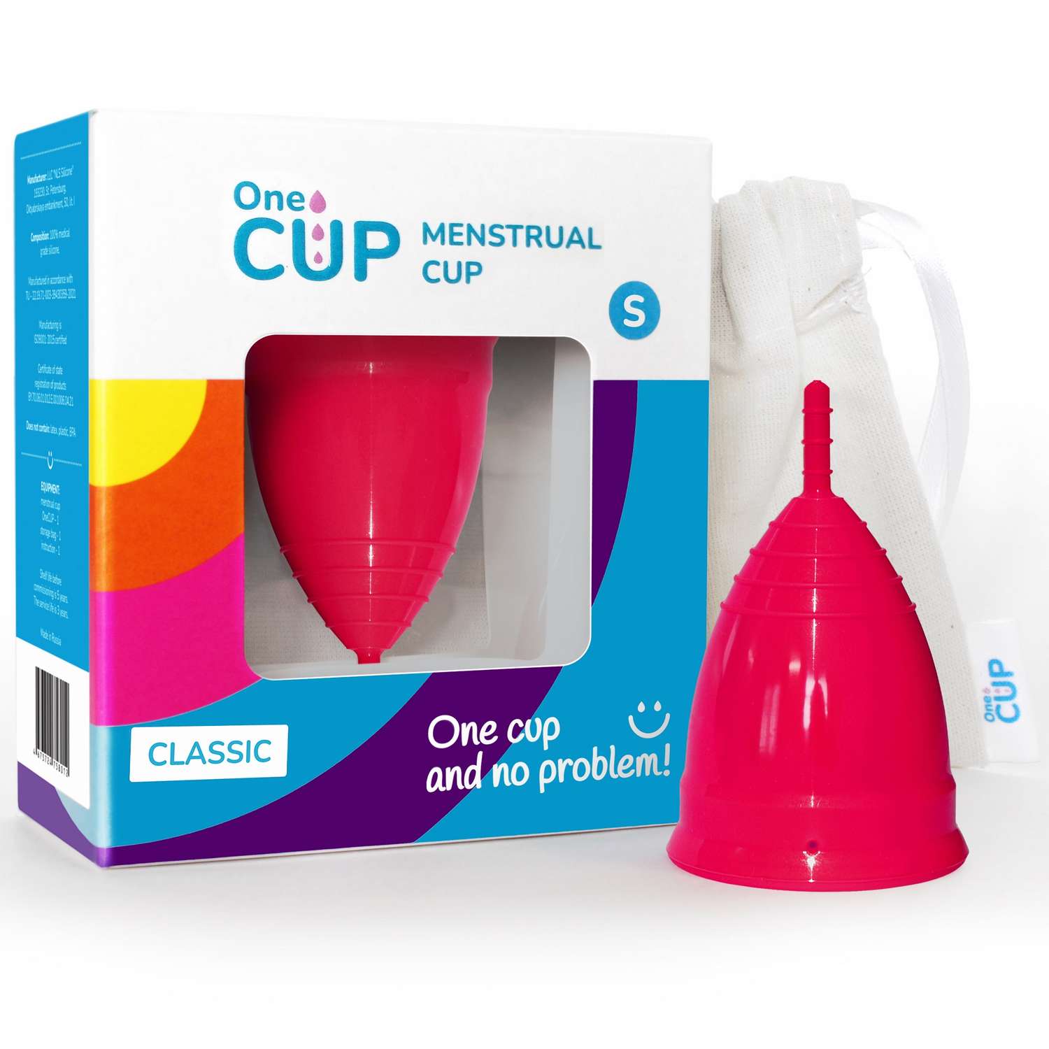 Менструальная чаша OneCUP Classic розовая размер S - фото 1