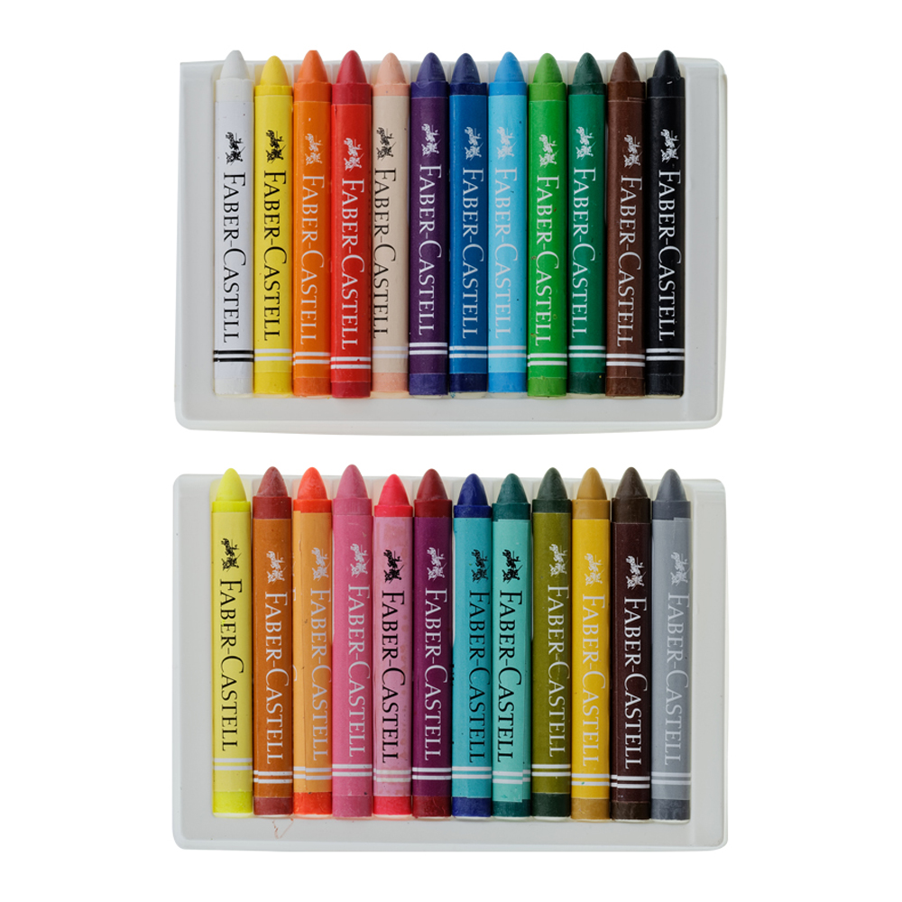 Мелки FABER CASTELL восковые 24 цвета трехгранные - фото 2