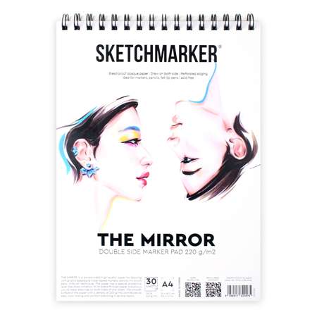 Скетчбук SKETCHMARKER THE MIRROR A4 30 листов на спирали