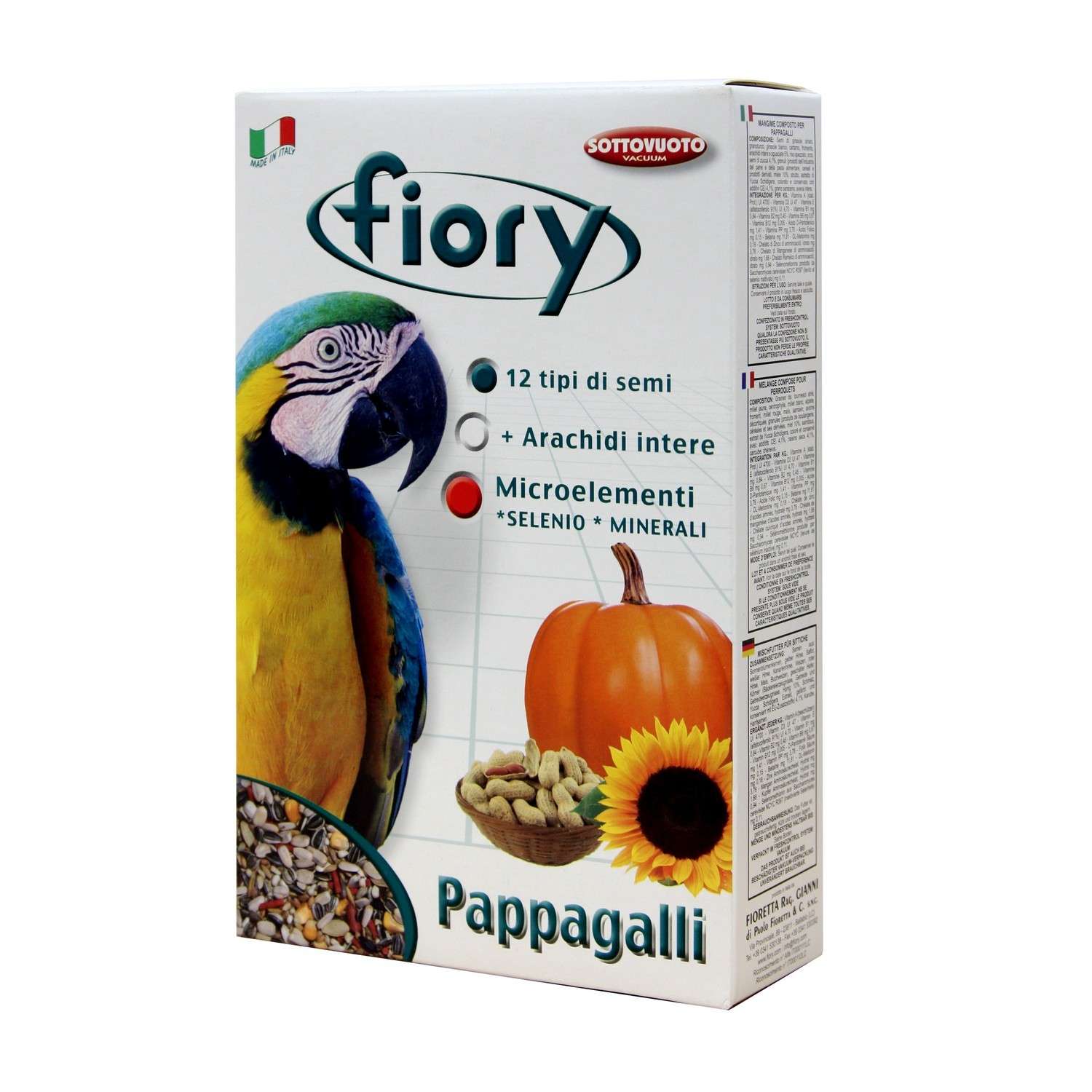 Корм для попугаев Fiory Pappagalli крупных 700г - фото 3
