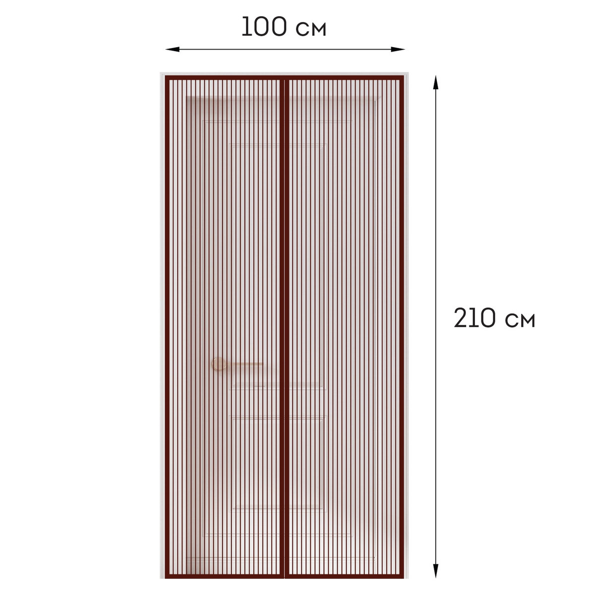 Москитная сетка DASWERK на дверь на магнитах от насекомых 100х210 см - фото 3