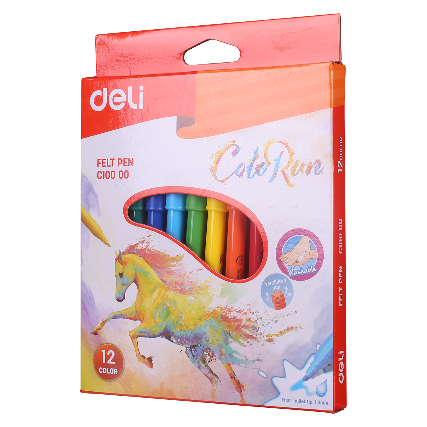 Фломастеры Deli ColoRun 12цветов EC10000 - фото 2