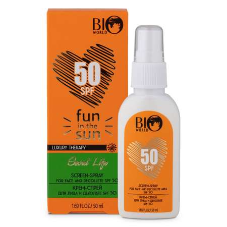 Крем-спрей BIO WORLD для лица и декольте SPF 50 Secret life luxury therapy 50мл